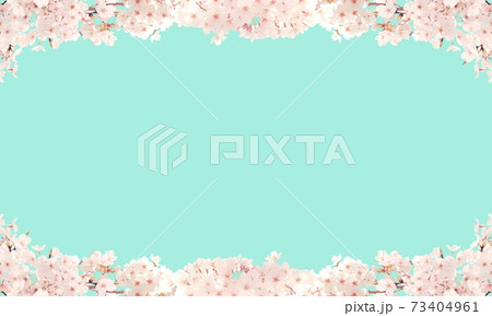 青空と桜　桜のトンネル 73404961