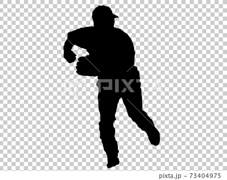 Silhouette Of An Infielder Trying To Throw A Ball Stock Illustration