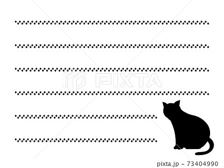 猫の便箋のイラスト素材