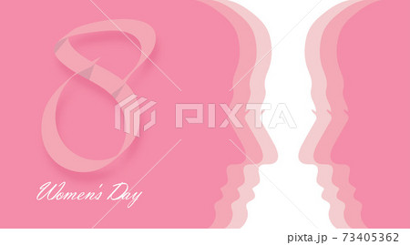 Happy International Women's Day on March 8th design background. 3d vector illustration Happy International Women's Day on March 8th design background. 3d vector illustration 73405362