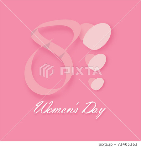 Happy International Women's Day on March 8th design background. 3d vector illustration Happy International Women's Day on March 8th design background. 3d vector illustration 73405363
