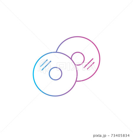 cd disc outline line style icon vector illustration 73405834