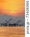 Beautiful sunrise from the lake Pakpra 73406966