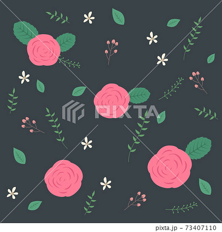 パターン 花柄 花のイラスト素材