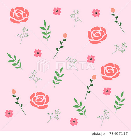 パターン 花 バラ 73407117