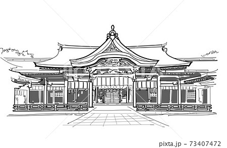 明治神宮 日本の神社のイラスト素材