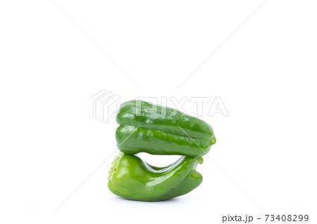 ピーマン　複数　白バック 73408299