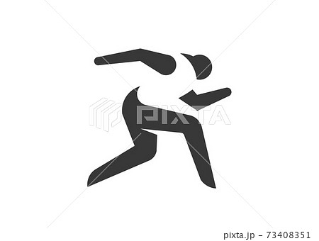 monogram color Running man, athletics, marathon, summer sport, monogram color Running man, athletics, marathon, summer sport, 73408351