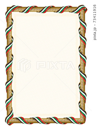 Vertical  frame and border with Palestine flag 73411916