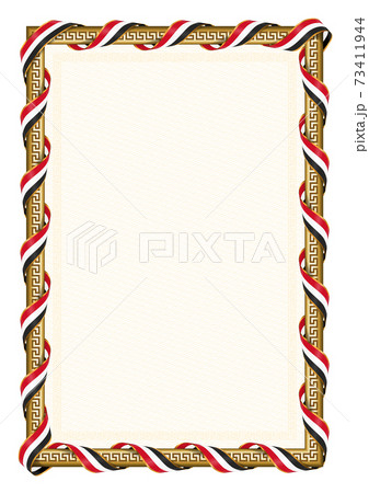 Vertical frame and border with Yemen flag Vertical frame and border with Yemen flag 73411944