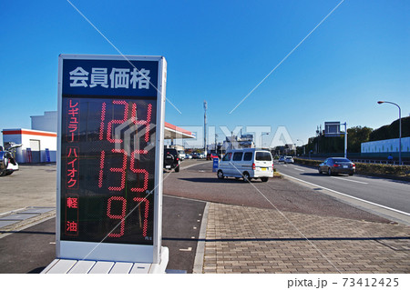 ガソリンスタンドの価格表 73412425