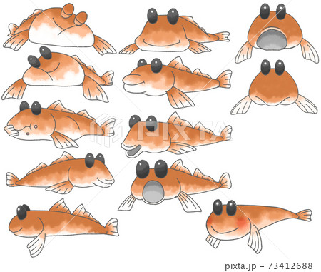 デフォルメしたかわいいハゼ12種 73412688
