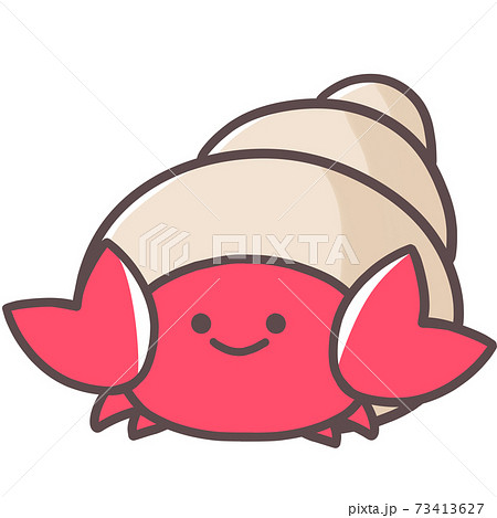 Cute Sea Creature Hermit Crab Stock Illustration