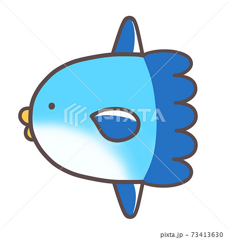 Cute sea creature, sunfish - Stock Illustration [73413630] - PIXTA