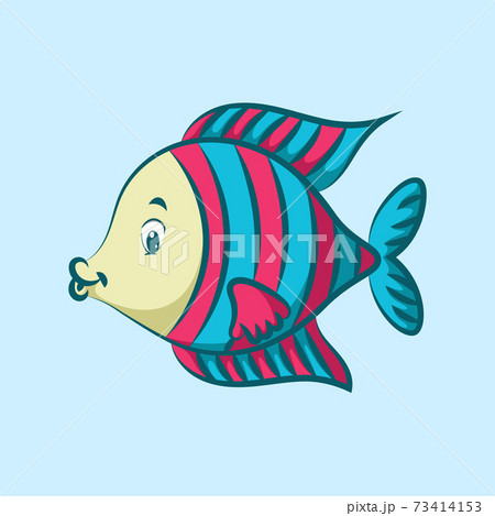 The cute golden angle fish with the pink pattern scale The cute golden angle fish with the pink pattern scale 73414153