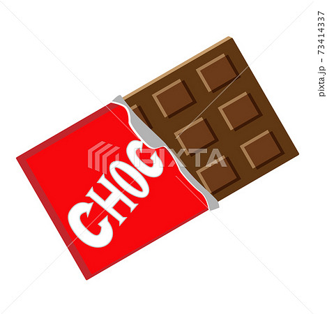 チョコレート 板チョコ お菓子 バレンタイン イラスト素材のイラスト素材