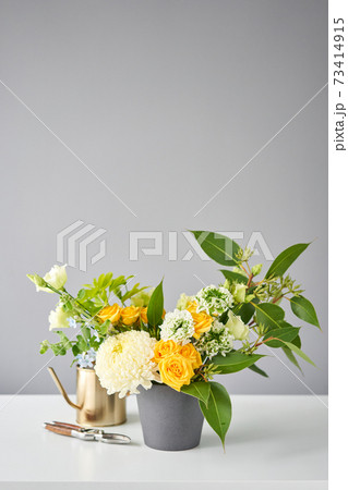 Bouquet 012. Finished flower arrangement in a vase for home. Flowers bunch, set for interior. Fresh cut flowers for decoration home. European floral shop. Delivery fresh cut flower. Bouquet 012. Finished flower arrangement in a vase for home. Flowers bunch, set for interior. Fresh cut flowers for decoration home. European floral shop. Delivery fresh cut flower. 73414915