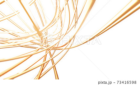 Abstract Gold torus 3D rendering multiple pattern, Network technology concept design on white background Abstract Gold torus 3D rendering multiple pattern, Network technology concept design on white background 73416598