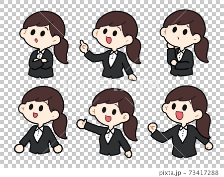 優しく教えてくれるデフォルメの女性さん　セット 73417288