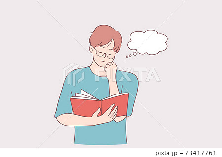 Reading, concentration, hobby concept Reading, concentration, hobby concept 73417761