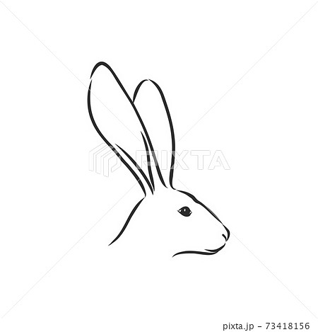 Vector Image Of Hare Silhouette Hare Vector のイラスト素材