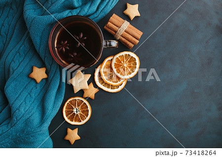 Christmas composition. Nordic hygge background 73418264
