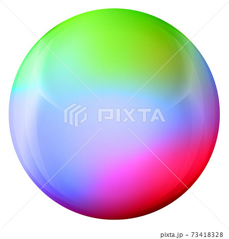 Glass colorful ball or precious pearl. Glossy realistic ball, 3D abstract vector illustration highlighted on a white background. Big metal bubble with shadow. Glass colorful ball or precious pearl. Glossy realistic ball, 3D abstract vector illustration highlighted on a white background. Big metal bubble with shadow. 73418328