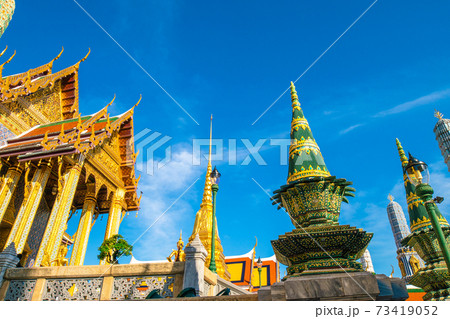 Wat Phra Kaew emerald buddhist temple at Bangkok 73419052