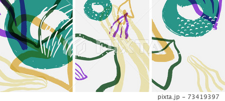 Social media abstract backgrounds. Abstract hand drawn doodles. Vector illustration for covers, banners, flyers 73419397