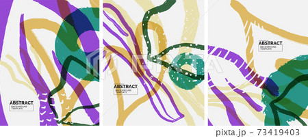 Social media abstract backgrounds. Abstract hand drawn doodles. Vector illustration for covers, banners, flyers 73419403