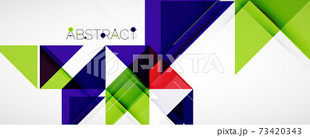 Set of vector triangle geometric backgrounds. Vector illustration for covers, banners, flyers and posters and other designs 73420343