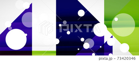 Set of vector triangle geometric backgrounds. Vector illustration for covers, banners, flyers and posters and other designs 73420346