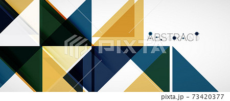 Geometric abstract background. Techno color triangle shapes. Vector illustration for covers, banners, flyers and posters and other designs 73420377