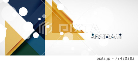 Geometric abstract background. Techno color triangle shapes. Vector illustration for covers, banners, flyers and posters and other designs 73420382