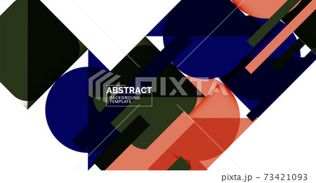 Simple circles and triangles abstract background. Vector illustration for covers, banners, flyers and posters and other designs 73421093