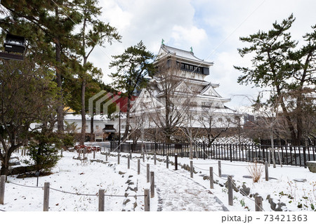 雪の小倉城 雪の小倉城 73421363