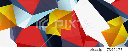 3d mosaic abstract backgrounds, low poly shape geometric design 73421774