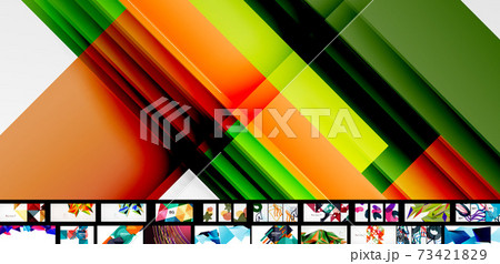 Trendy abstract backgrounds collection, color dynamic backgrounds. Vector illustrations for placards, brochures, posters, banners and covers Trendy abstract backgrounds collection, color dynamic backgrounds. Vector illustrations for placards, brochures, posters, banners and covers 73421829