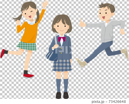 3 junior high school boys and girls 3 junior high school boys and girls 73426648