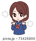 女子中高生　怒る 73426800