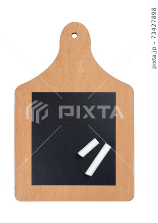 Chalk on chalk board for notes isolated on white Chalk on chalk board for notes isolated on white 73427898