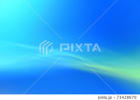 青背景に波線のラインが入った背景素材 抽象背景の写真素材