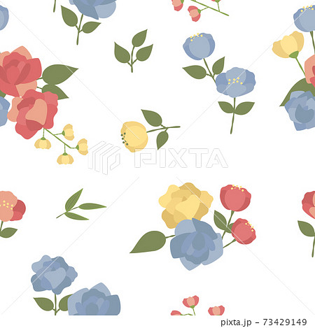 薔薇のパターンイラスト 73429149
