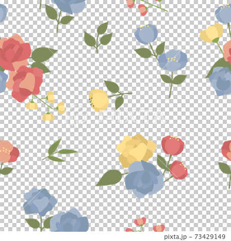 薔薇のパターンイラスト 73429149