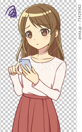 操作智慧型手機的便衣女子遇到麻煩 73429362