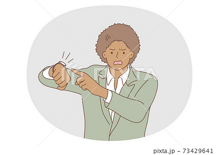 Time management, anger, deadline concept Time management, anger, deadline concept 73429641