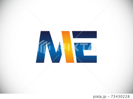Initial Monogram Letter M E Logo Design Vector Template. M E Letter Logo Design 73430228