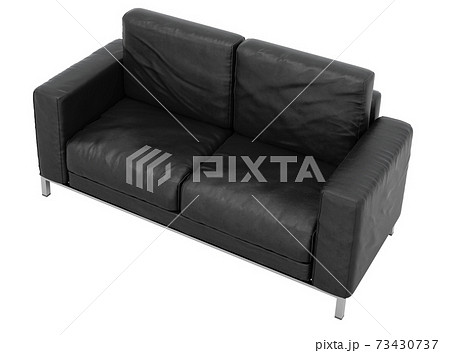 Sofa leather on white background with clipping path 3D illustration. 3D rendering illustrations. Sofa leather on white background with clipping path 3D illustration. 3D rendering illustrations. 73430737