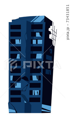 Destroyed Building Damaged Structure Cartoonのイラスト素材 Destroyed Building Damaged Structure Cartoonのイラスト素材