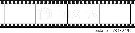 バナー、アイキャッチ画像に使えるモノトーンカラーの映画フィルム 73432490